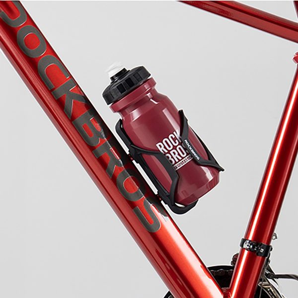Velosipēda pudele ūdens dzērieniem 600 ml - sarkana