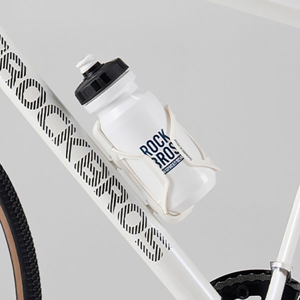 Velosipēda pudele ūdens dzērieniem 600 ml - balta