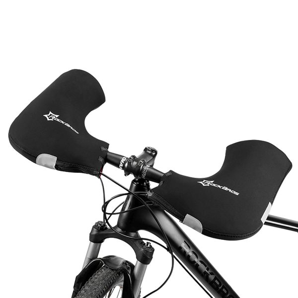 Izolēti cimdi velosipēdu, motorolleru, motociklu stūrei, vēja necaurlaidīgi, ūdensnecaurlaidīgi - melni