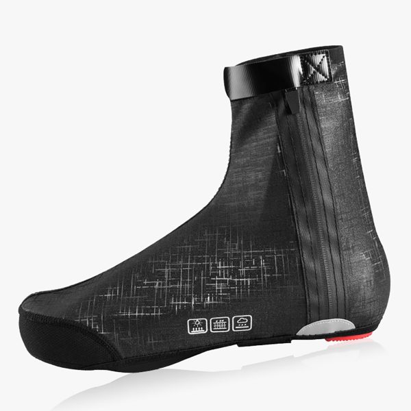 Vēja un ūdensnecaurlaidīgi apavu pārvalki 42-46 cm - melni