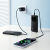 Powerbank 10000mAh 22.5W USB-A USB-C ar digitālo displeju - melns