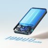 Powerbank 10000mAh 22.5W USB-A USB-C ar digitālo displeju - melns
