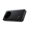 Powerbank 10000mAh 22.5W USB-A USB-C ar digitālo displeju - melns