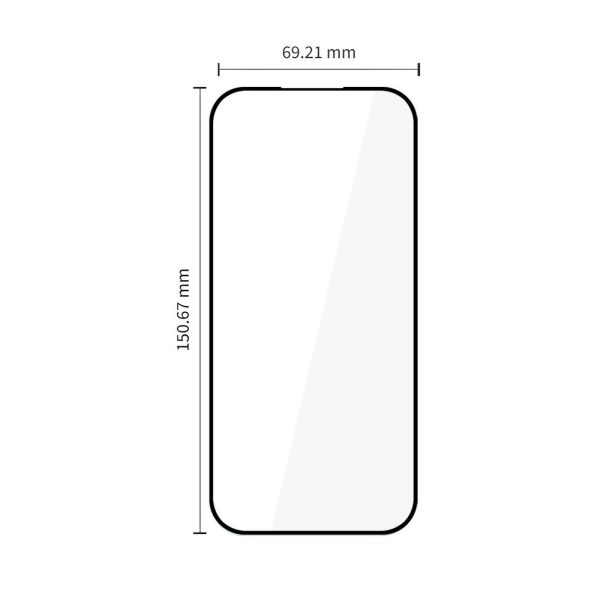 Rūdīts stikls Google Pixel 9A / 10A Glass Fit+ melns - 2 gab.
