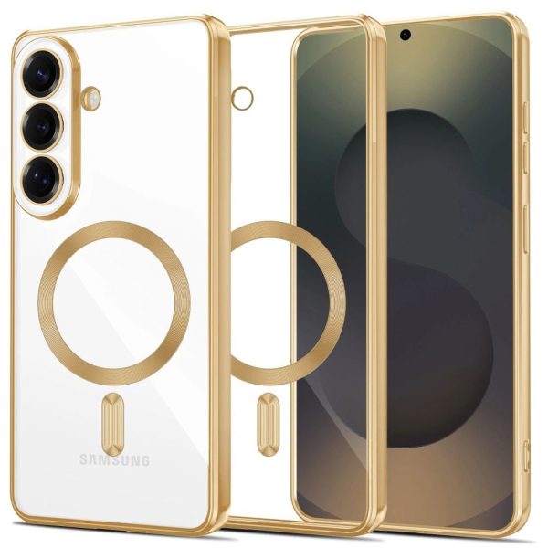 Samsung Galaxy S26 MagFlex maciņš-apvalks - caurspīdīgs, zelta krāsā