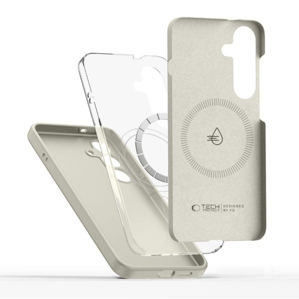 1034299-3-etui-na-samsung-galaxy-s26-bezowy-tech-protect-hurtownia-dropshipping.jpg Samsung Galaxy S26 silikona MagSafe maciņš - bēšs