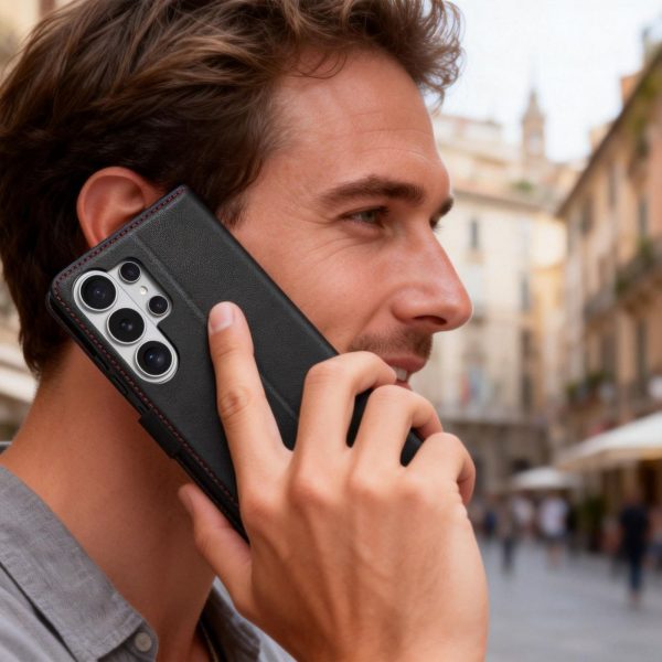 Samsung Galaxy S26 Ultra maciņš - melns un sarkans