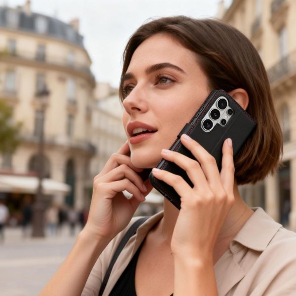 Samsung Galaxy S26 Ultra maciņš - melns un sarkans