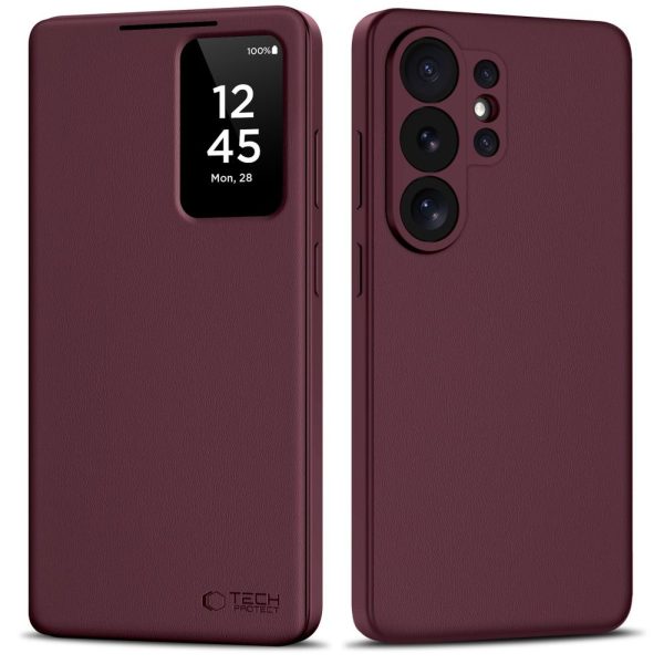 Samsung Galaxy S26 Ultra viedais maciņš - bordo