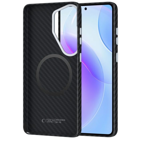 Samsung Galaxy S26 Ultra Icon Carbon MagSafe vāciņš - melns un sudrabains