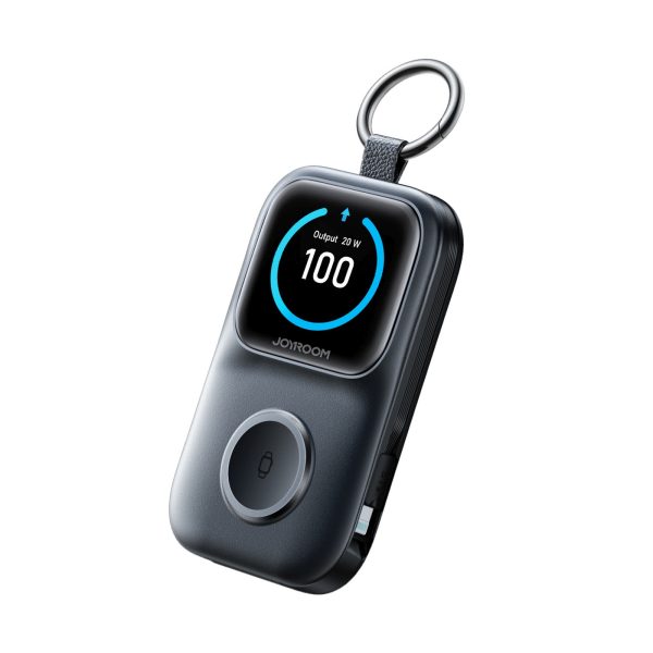 5000mAh Powerbank ar 5W bezvadu uzlādi pulksteņiem - melns