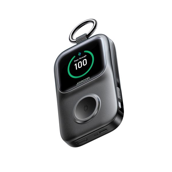 5000mAh Powerbank ar 5W bezvadu uzlādi pulksteņiem - melns