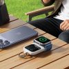 5000mAh Powerbank ar 5W bezvadu uzlādi pulksteņiem - balts