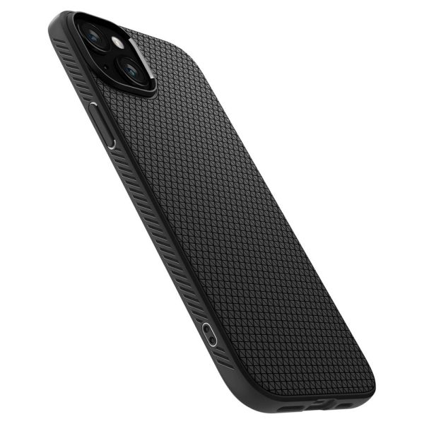 1034326-9-etui-pokrowiec-na-iphone-15-liquid-air-czarny-spigen-hurtownia-dropshipping.jpg iPhone 15 Liquid Air vāciņš - matēti melns