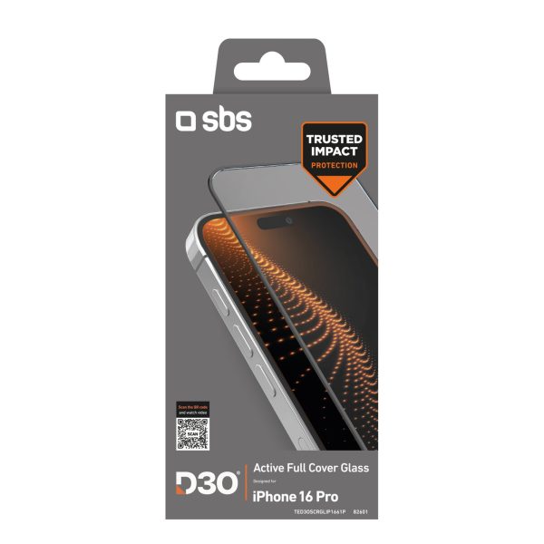 Rūdīts stikls ar rāmi iPhone 16 Pro rūdīta stikla D3O