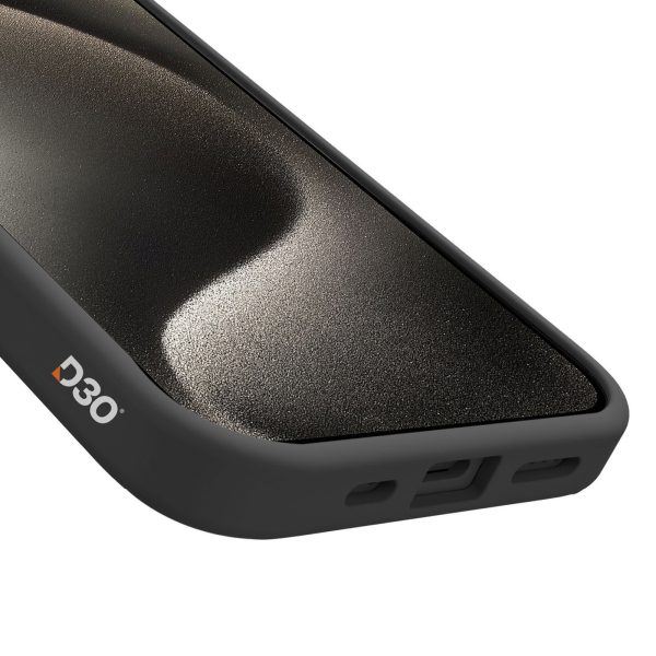 iPhone 15 Pro Max pilnībā aktīvs maciņš D3O - melns