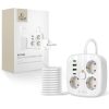 Strāvas pagarinātājs 3 ligzdas 2x USB-A 2x USB-C 200 cm - balts