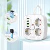 Strāvas pagarinātājs 3 ligzdas 2x USB-A 2x USB-C 200 cm - balts