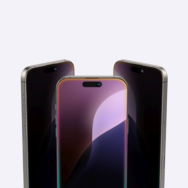 iPhone 16 Pro Max Titan privātuma rūdīta stikla privātuma aizsargslānis