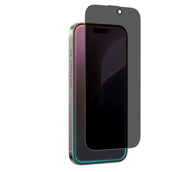 iPhone 16 Pro Max Titan privātuma rūdīta stikla privātuma aizsargslānis