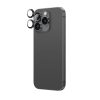 Rūdīts stikls ar kameras objektīva rāmi iPhone 16 Pro / 16 Pro Max - melns