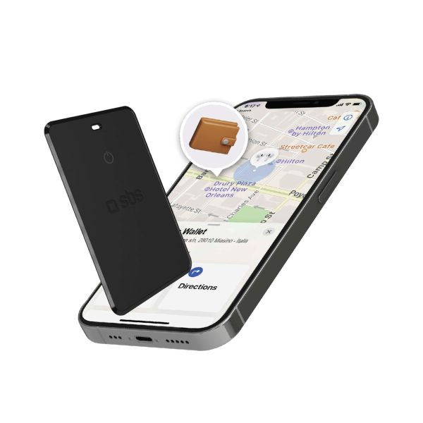 Īpaši plāns universāls lokators iOS Android Track My Card - melns