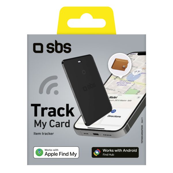 Īpaši plāns universāls lokators iOS Android Track My Card - melns