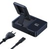 5-in-1 bezvadu uzlādes stacija USB-A USB-C ar ievelkamu Qi2 kabeli 160W - melna