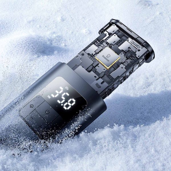 2-vienā riepu piepūtējs ar lukturīti un pārnēsājamo akumulatoru 6000mAh 75W - melns