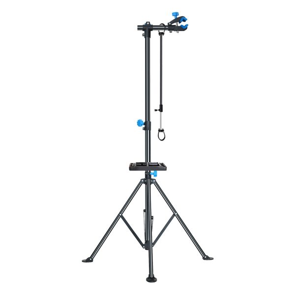 Regulējams grīdas servisa statīvs 30 kg velosipēdiem - melns
