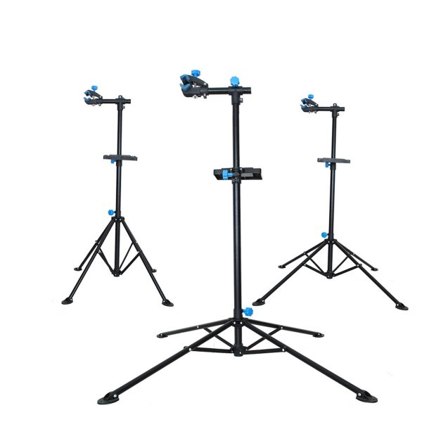 Regulējams grīdas servisa statīvs 30 kg velosipēdiem - melns