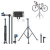 Regulējams grīdas servisa statīvs 30 kg velosipēdiem - melns