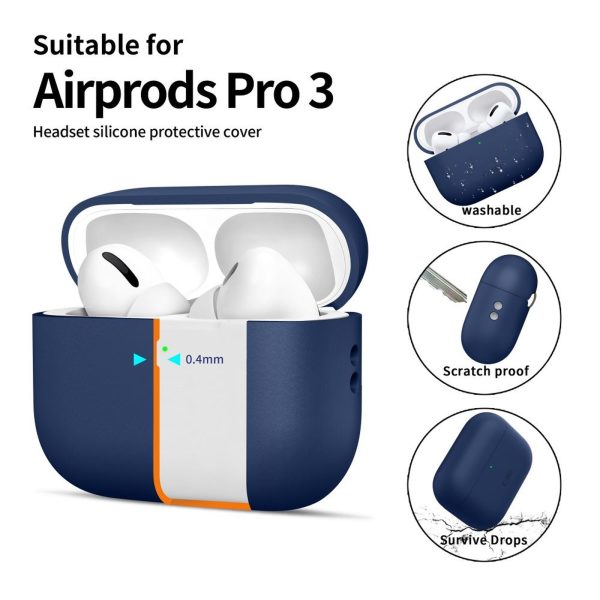 Silikona maciņš AirPods Pro 3 austiņām - tumši zils