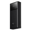 Powerbank 20000mAh USB-A USB-C ar displeja kabeli 22.5W - melns