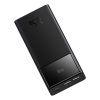 Powerbank 20000mAh USB-A USB-C ar displeja kabeli 22.5W - melns