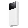 Powerbank 20000mAh USB-A USB-C ar displeja kabeli 22.5W - balts