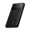 Powerbank 10000mAh USB-A USB-C ar displeja kabeli 22.5W - melns