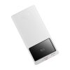 Powerbank 10000mAh USB-A USB-C ar displeja kabeli 22.5W - balts