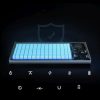 Powerbank 10000mAh USB-A USB-C ar displeja kabeli 22.5W - balts