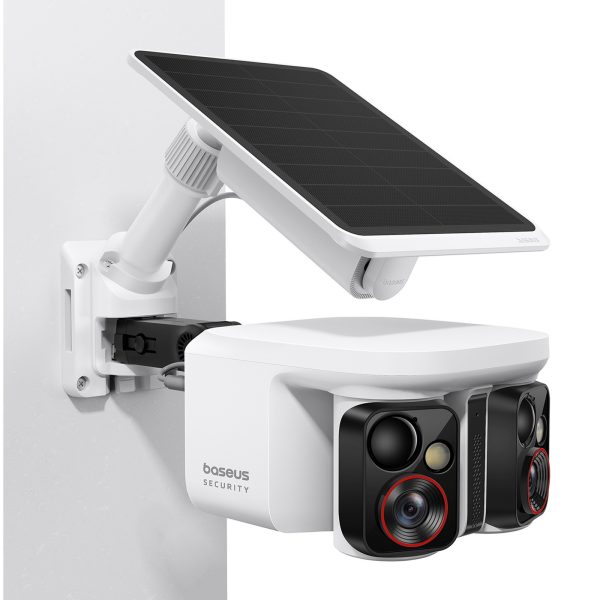 3K IP65 saules paneļa āra novērošanas kamera - balta