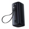 Powerbank 20000mAh USB-A USB-C ar Wi-Fi 67W - melns