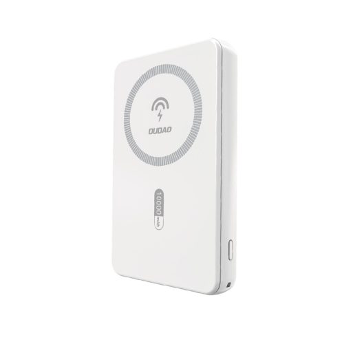 K14S 5000mAh magnētiskais pārnēsājamais akumulators USB-A USB-C 20W - balts