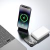 K14S 5000mAh magnētiskais pārnēsājamais akumulators USB-A USB-C 20W - balts
