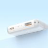 K14S 5000mAh magnētiskais pārnēsājamais akumulators USB-A USB-C 20W - balts