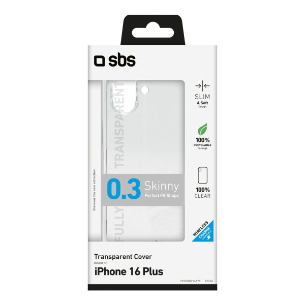 iPhone 16 Plus plānais vāciņš - caurspīdīgs