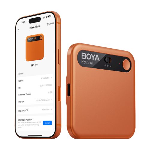 Balss ierakstītājs ar AI transkripciju 64 GB 610 mAh - oranžs