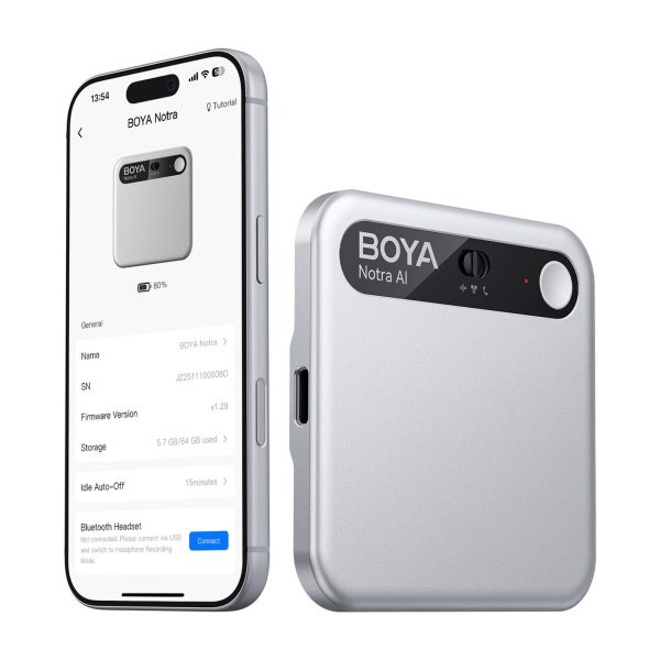 Balss ierakstītājs ar AI transkripciju 64 GB 610 mAh - sudrabs