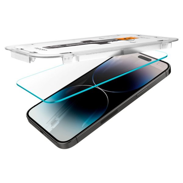 Rūdīts stikls iPhone 14 Pro tālrunim ar Glas.tR EZ Fit aplikatoru - 2 gab.