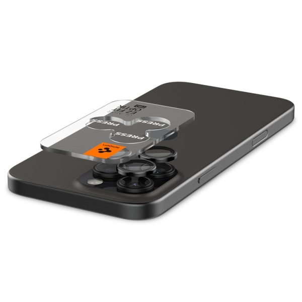 Kameras vāciņš iPhone 14 Pro / Pro Max / 15 Pro / Pro Max / 16 Pro / Pro Max / 17 Pro / 17 Pro Max, melns - 2 gab.
