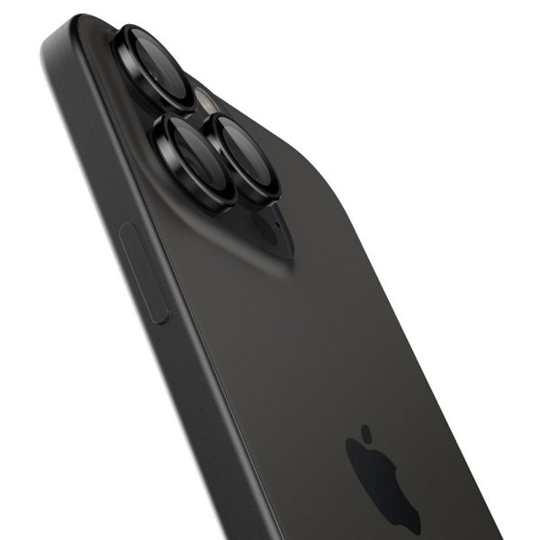 Kameras vāciņš iPhone 14 Pro / Pro Max / 15 Pro / Pro Max / 16 Pro / Pro Max / 17 Pro / 17 Pro Max, melns - 2 gab.